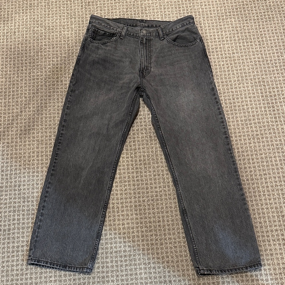 Levi's Men's Straight Black/Charcoal Jeans